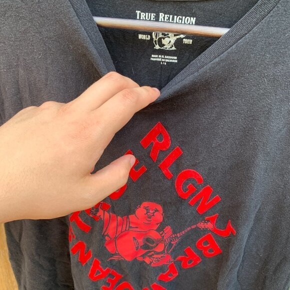 True Religion BIG LOGO T Shirt Large - Picture 2 of 2
